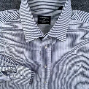 Gitman Bros Button Up Shirt Blue White Striped Fashion Post Louisville 17 35